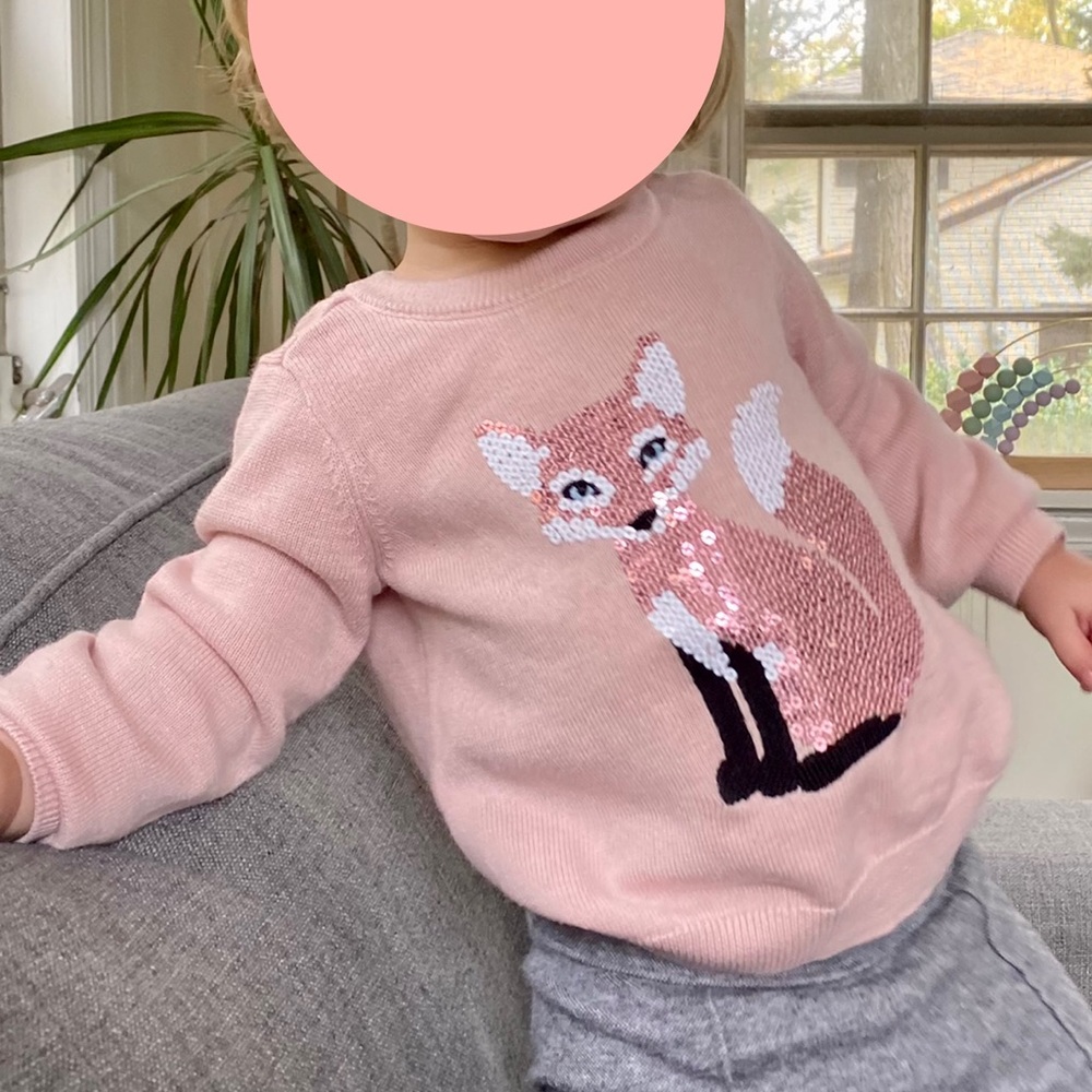 The Children’s Place Sequined Fox Sweater - Picture 3 of 3